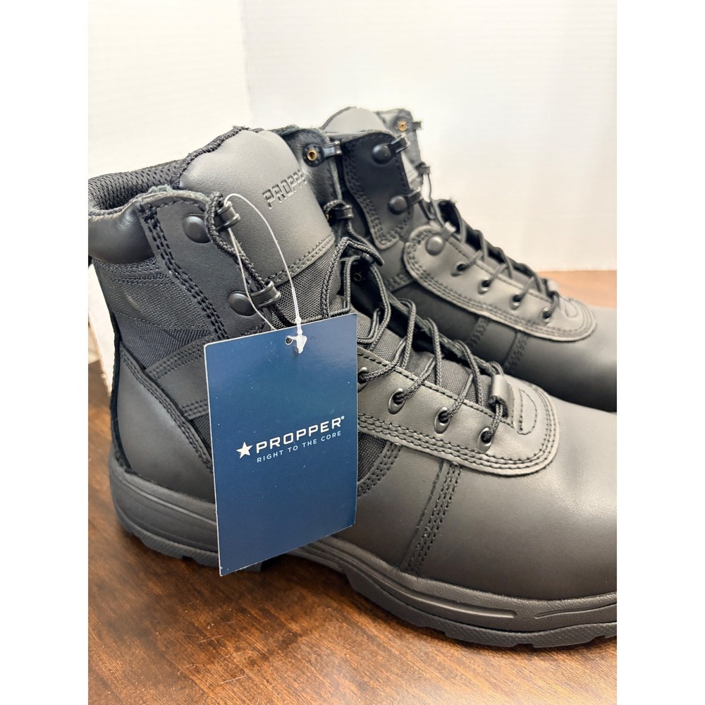 Propper Series 100 Mens‎ 14M Black Side Zip Tactical Duty Boots F4506 New
